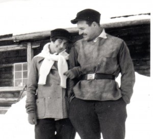 Ernest Hemingway and Virginia Pfeiffer at Schruns, Austria, winter 1925.